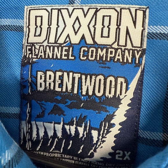 shirt DIXXON Women’s NWT Brentwood Blue Plaid Cropped Flannel size 2XL - Picture 5 of 5